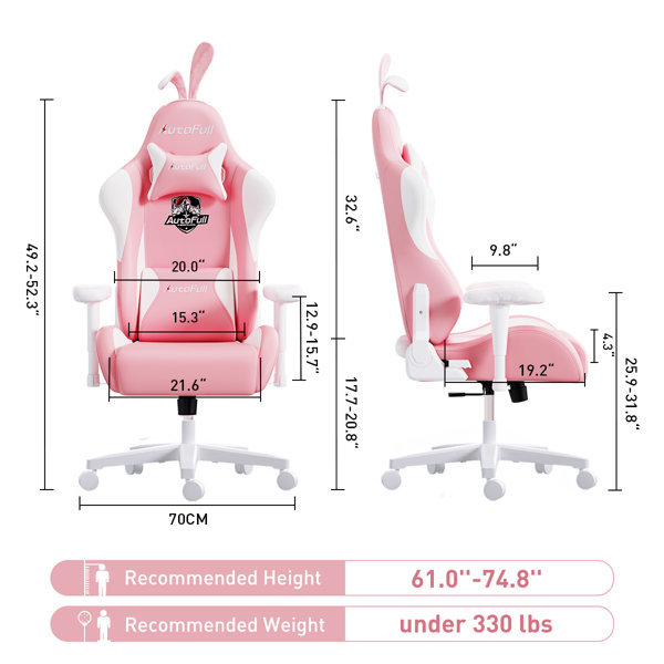 Autofull gaming best sale chair pink